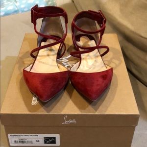 Christian Louboutin Suzanna Flat Red sz 38